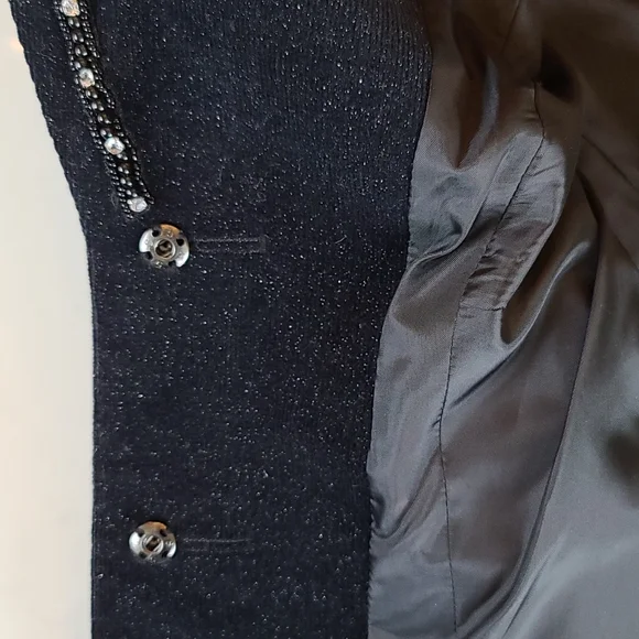 Bisou Bisou Black Sparkly Jacket - Picture 12 of 16